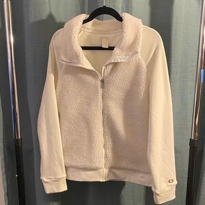 OGIO Women's Cream Teddy Jacket with small Mercedes Benz Logo